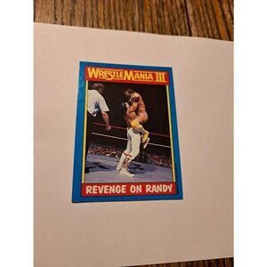 Vintage 1987 Topps WWF WrestleMania III 50 Revenge Randy Macho Man Trading Card